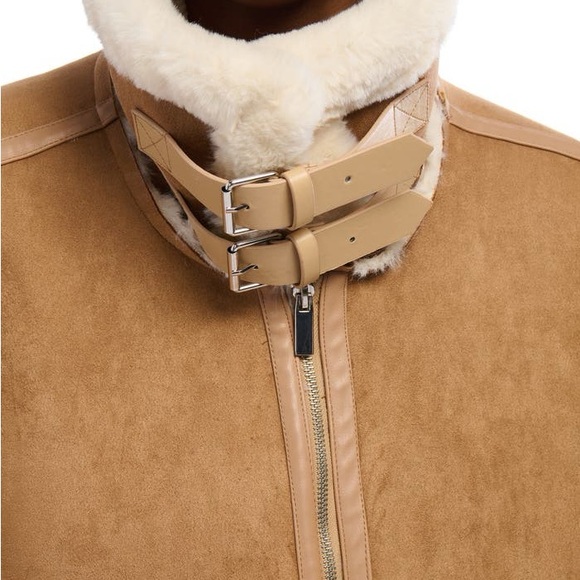 AZALEA WANG Faux Shearling Poncho Coat - Picture 2 of 12